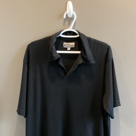 Vintage 90s TagRag Men’s Black Lightweight Polo Size XL - Picture 8 of 13